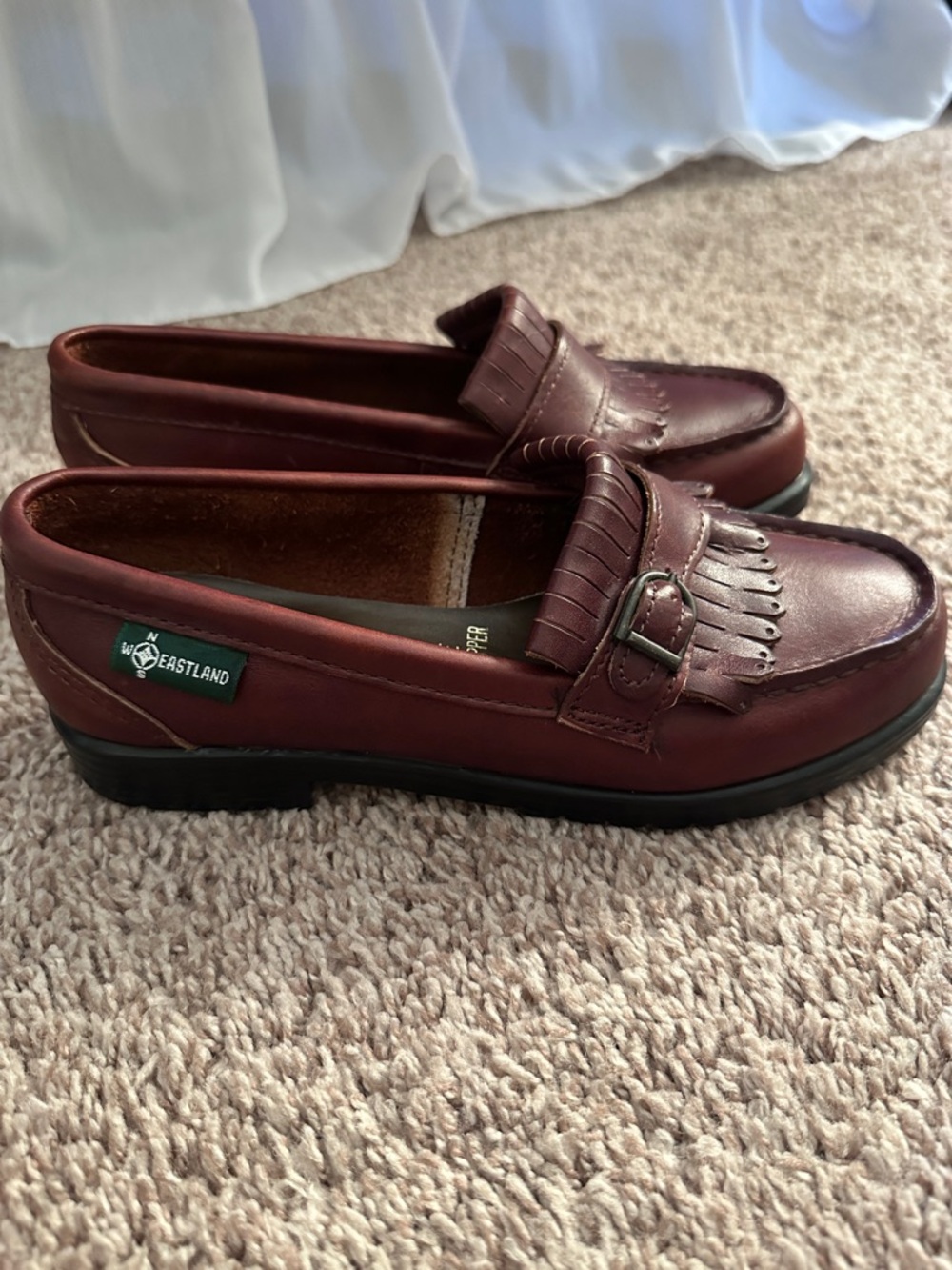 VINTAGE 90s Eastland Kiltie Loafers - Made in Maine - NOS - 6M
